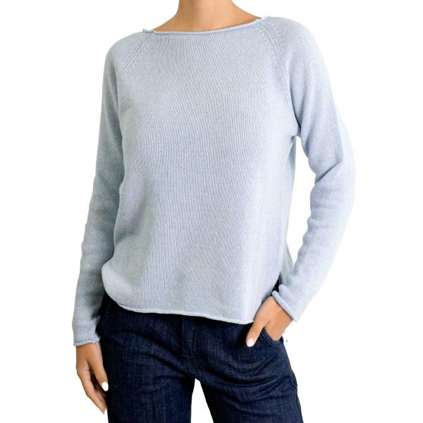 Maglioncino misto cashmere tinta unita 